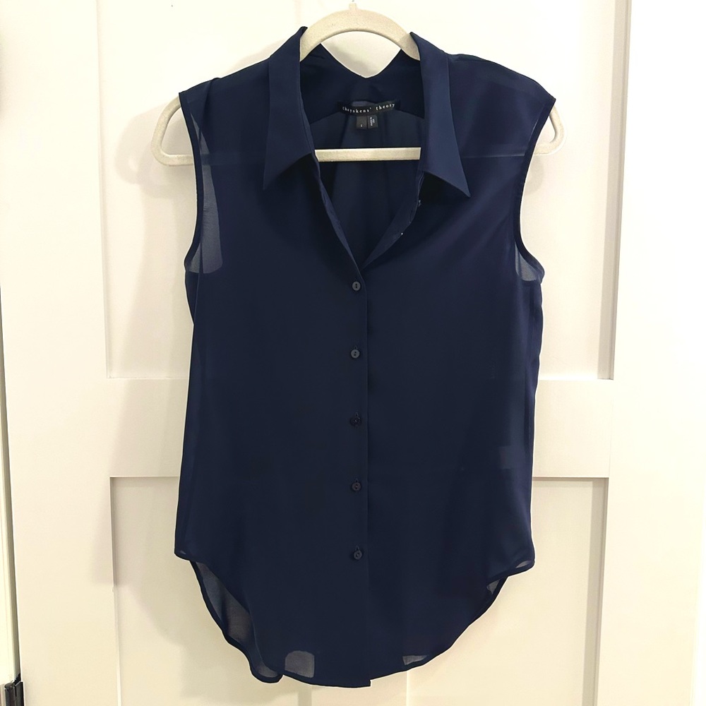 Theyskens’ theory sheer sleeveless top